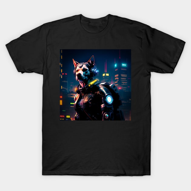 Cyberpunk Dog T-Shirt by Asylum Ink